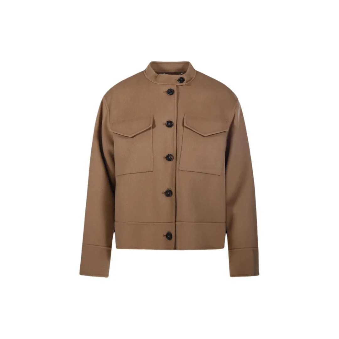 奢邦/MAXMARA 中山装款大衣 女款 驼色 SUPREMO