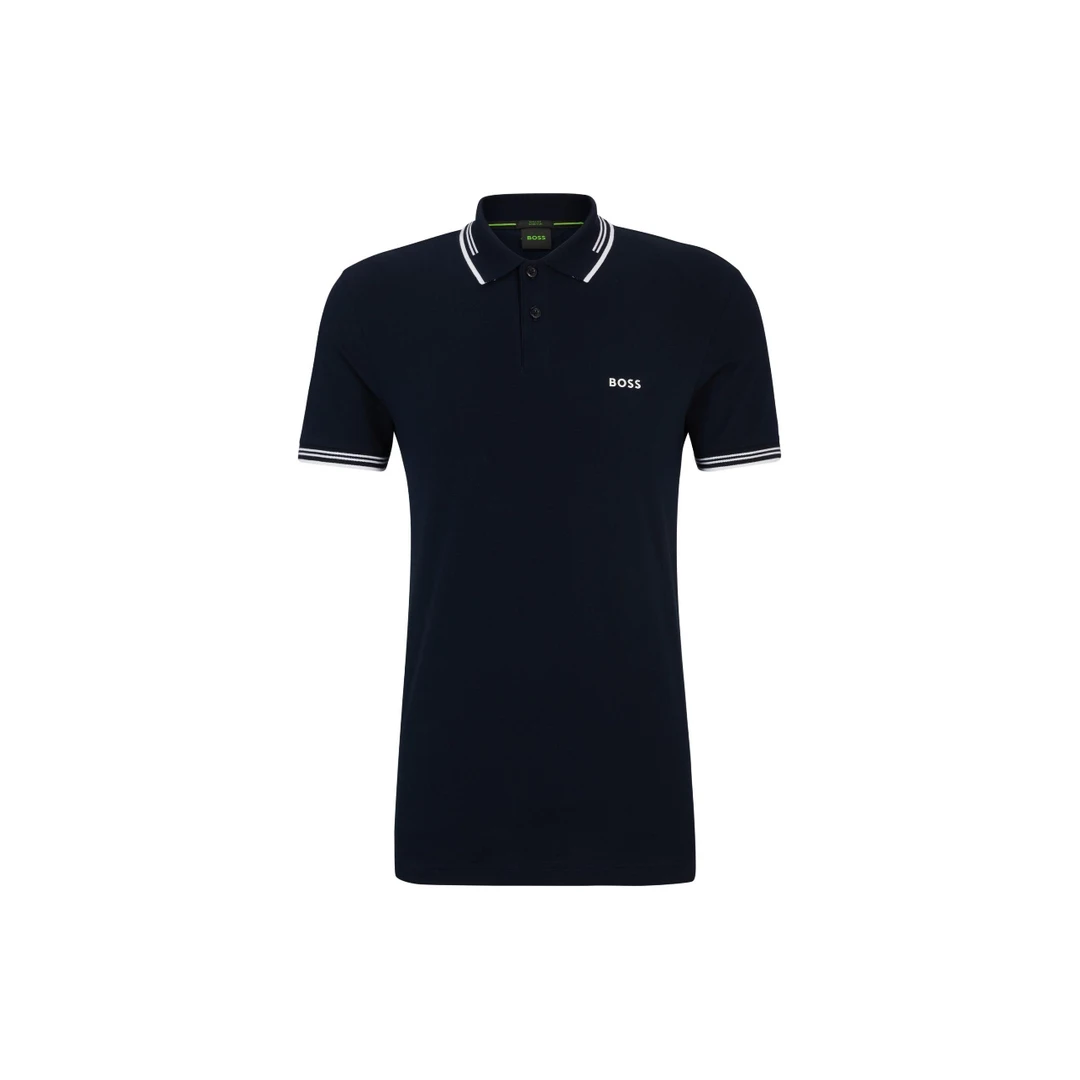 奢邦/HUGO BOSS 条纹印花Logo短袖Polo衫 男款
