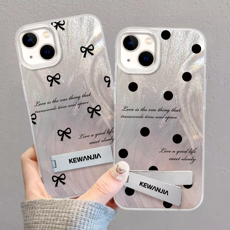 黑色蝴蝶结羽纱壳苹果15pro高颜值手机壳xsmax网红ins风iphone14