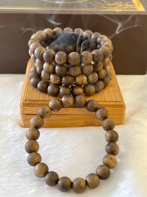 沉香奇楠单圈圆珠卡10-6克多样性发一条