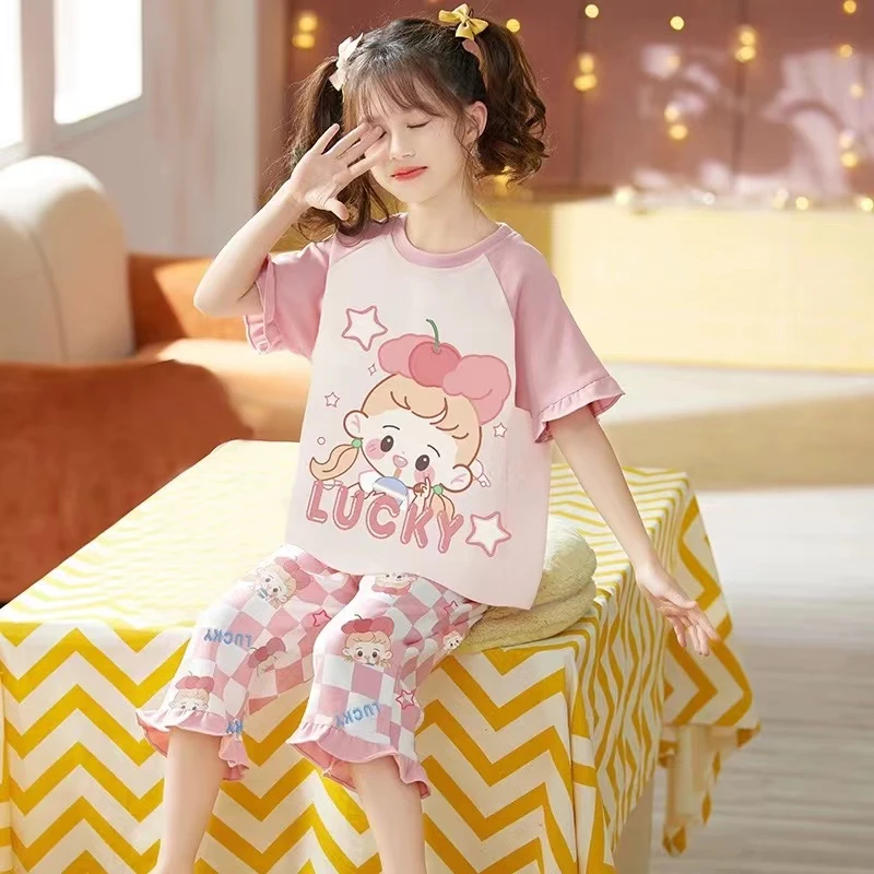 B编码蜜柚酱时尚儿童款睡衣家居服B01-B99