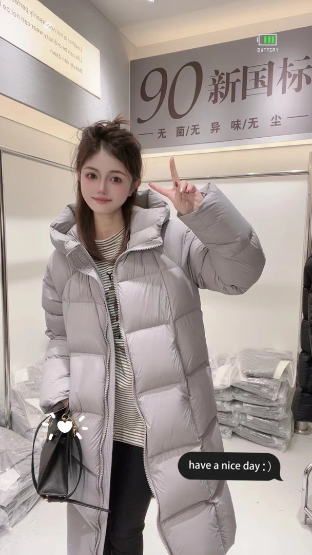 5769"小被子" 90白鸭绒 宽松显瘦羽绒服外套