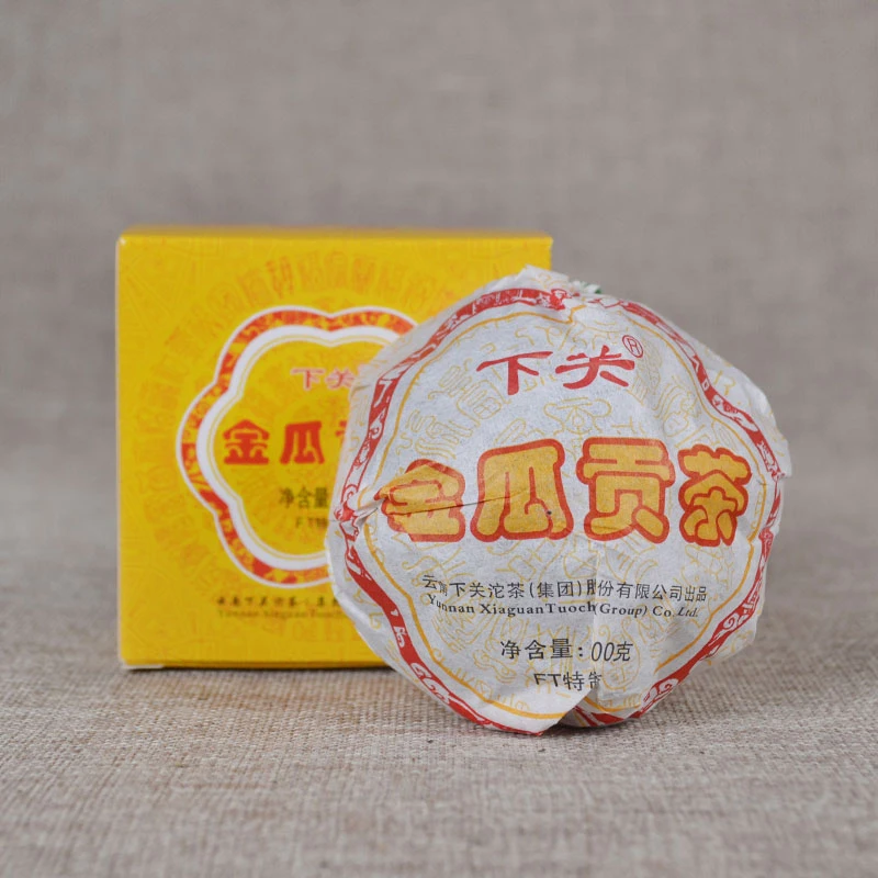 2013年 下关 飞台金瓜贡茶 生茶 100克 微烟香，蜜香蜜甜版本