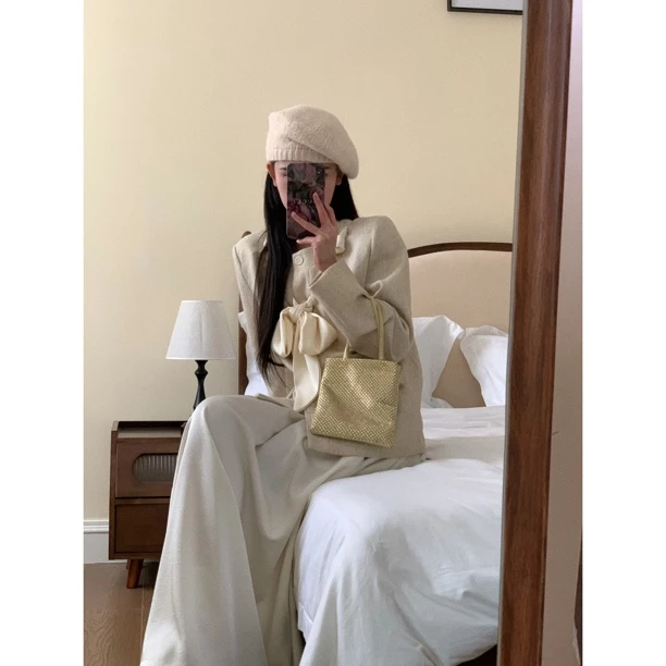 【赵小小yimao】75563 法式小香风气质优雅修身百搭蝴蝶结短外套