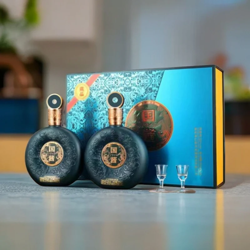 知福国酱1915精美礼盒纯粮酱香白酒500ml*2瓶品鉴级婚宴送礼53度