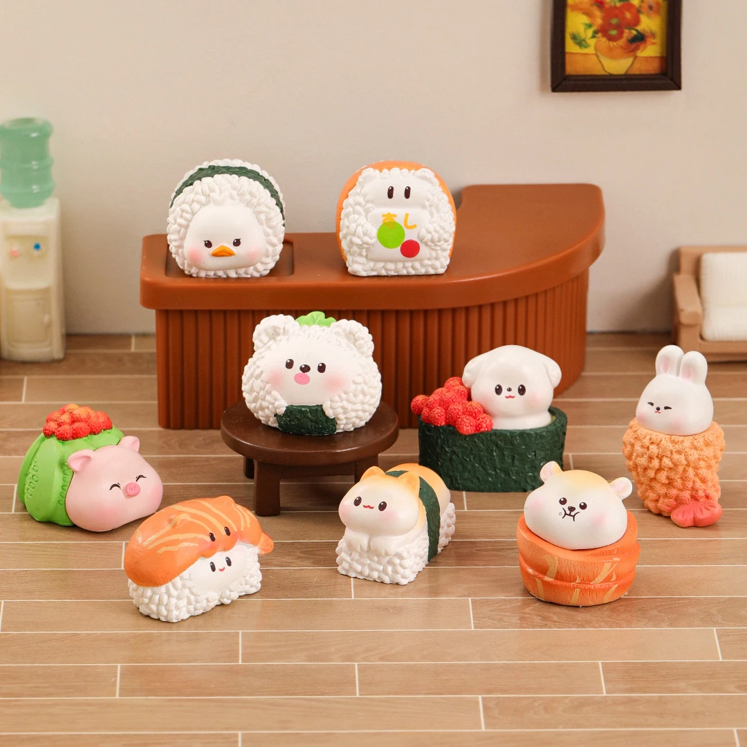 萌萌寿司小动物diy配件车载桌面小摆件装饰配件手工创意粘贴