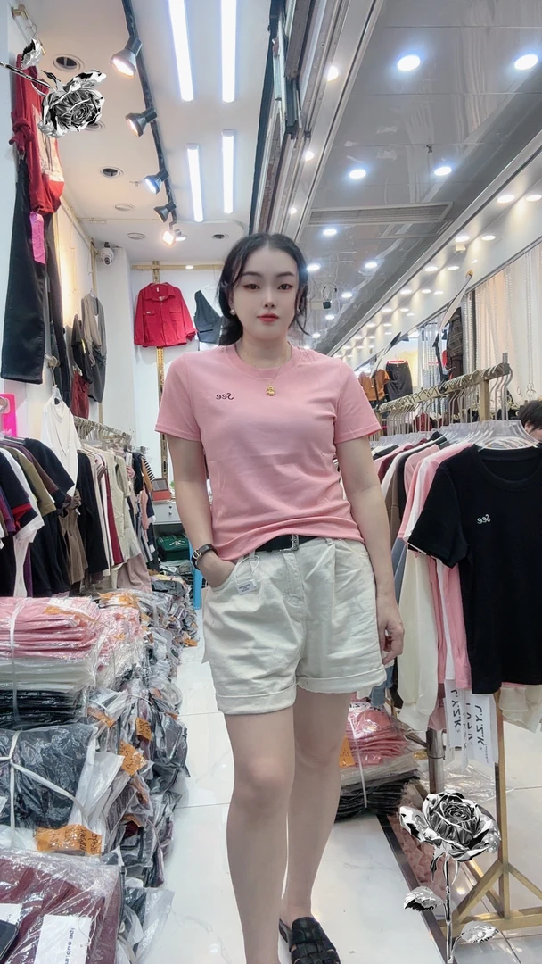 英文刺绣上衣新款弹性百搭气质休闲女t