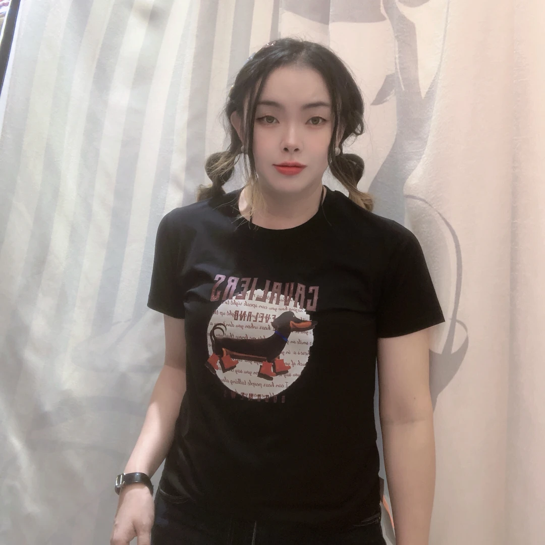 333款上衣2024秋新款时尚百搭显瘦t恤休闲减龄卡通上衣女