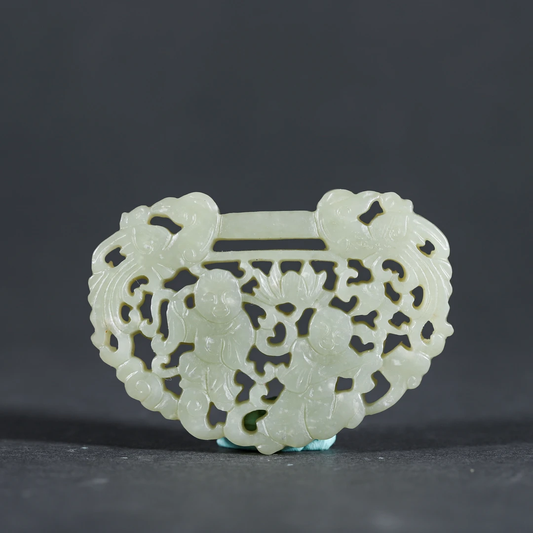 清晚和田青玉镂空人物佩/HY403260/金玉良缘/槐荫山房