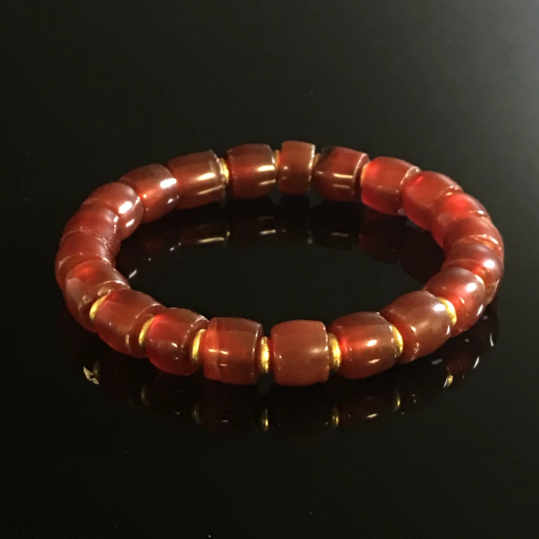 【国营/槐荫/手串】明代酒红玛瑙手串/HY434503