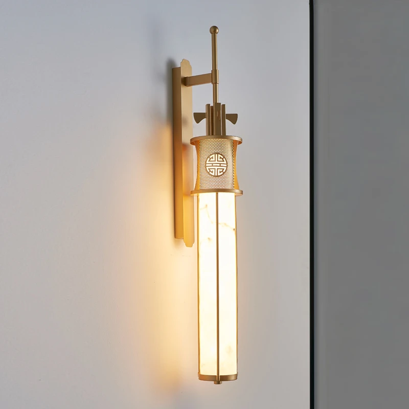 新款壁灯新中式户外防水太阳能简约禅意别墅景观室外