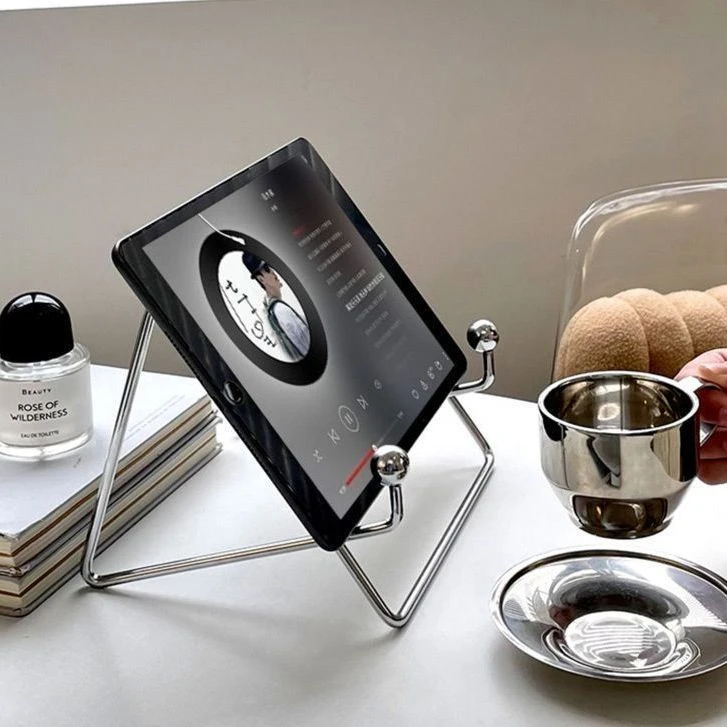 ins风金属平板支架ipad桌面懒人支撑架铁艺学习架子便携阅读架