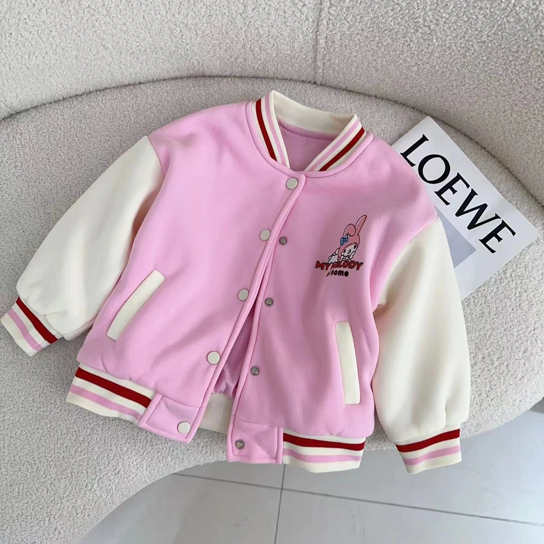 汤圆家童装2024韩系甜美美乐蒂撞色加厚棒球服 XA-257