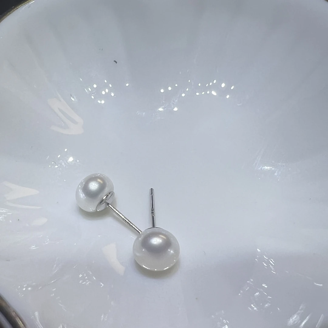 【舒美】925银耳饰珍珠简约气质高级小巧耳钉百搭时尚素款开播福利