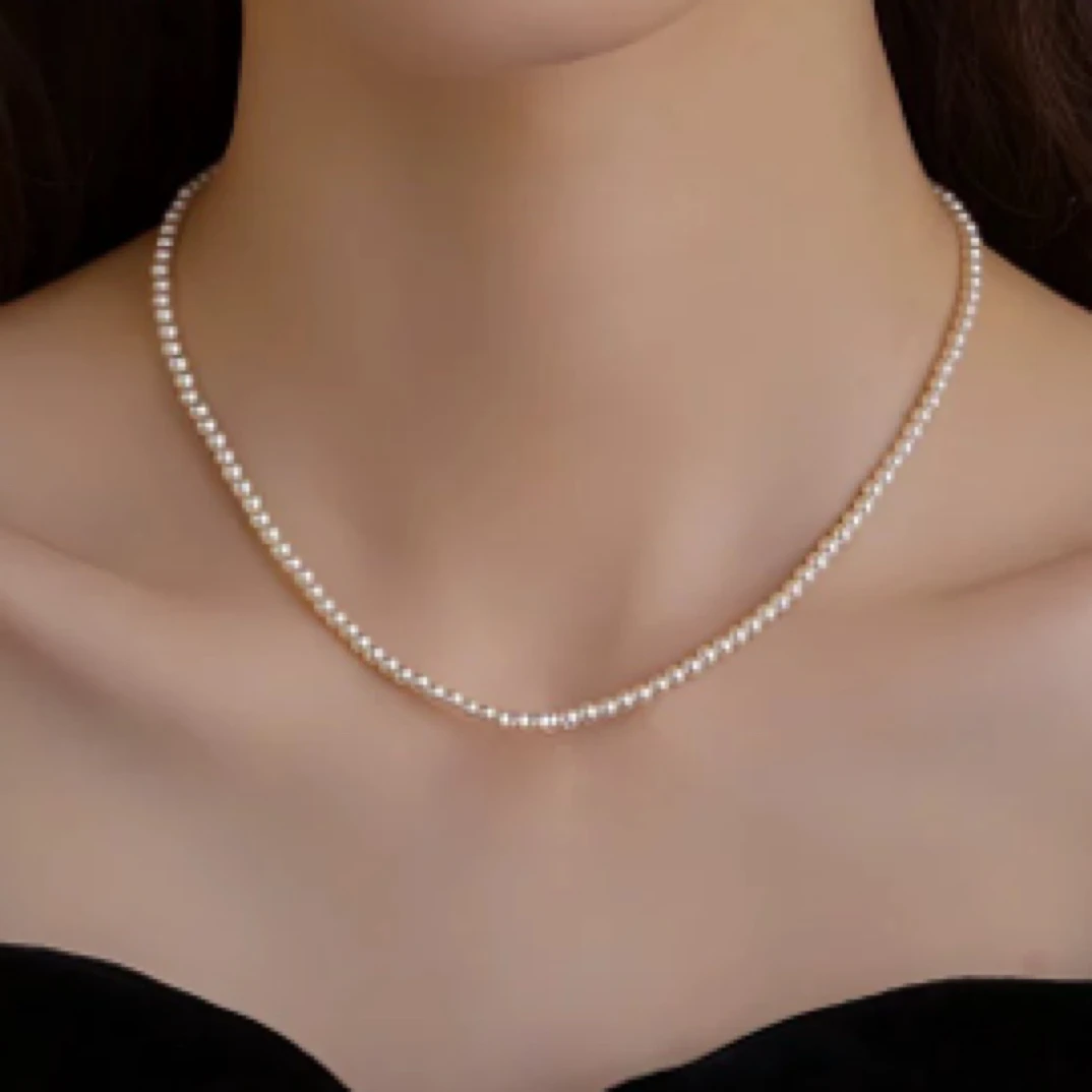 【舒美】淡水akoya小米珠双十二福利放送极光正圆锁骨链