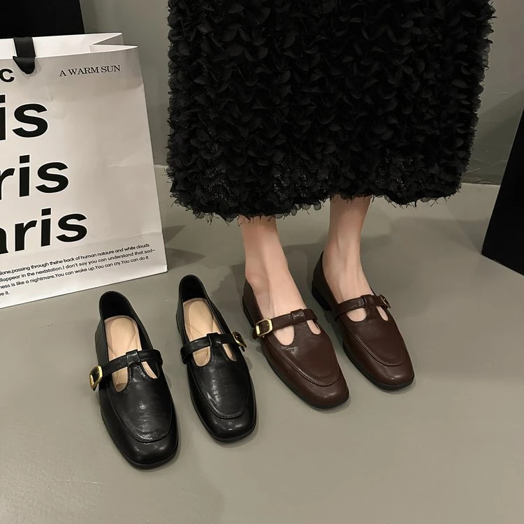 复古单鞋女2025春秋新款英伦风软底小皮鞋法式玛丽珍乐福鞋