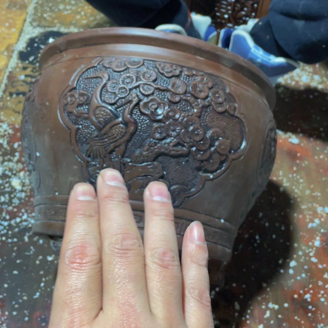 【闪购商品】紫砂花盆口24高19