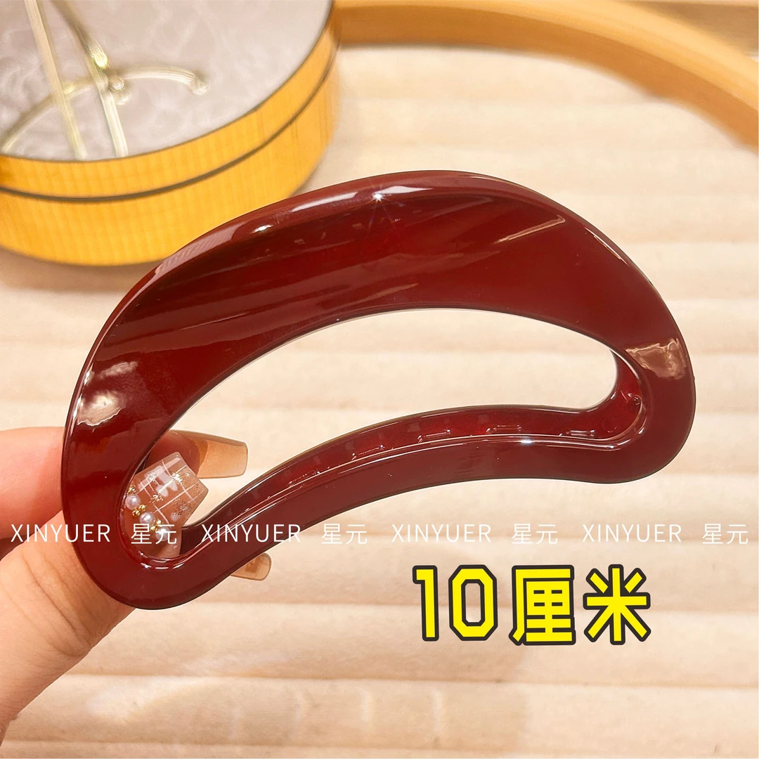 【1072】新款安可拉红后脑勺盘发发夹发饰半扎高马尾全盘百搭气质