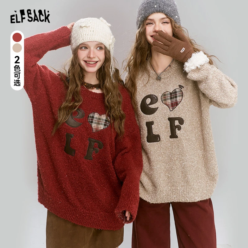 妖精的口袋格格都是爱慵懒风复古安哥拉红毛衣24402001