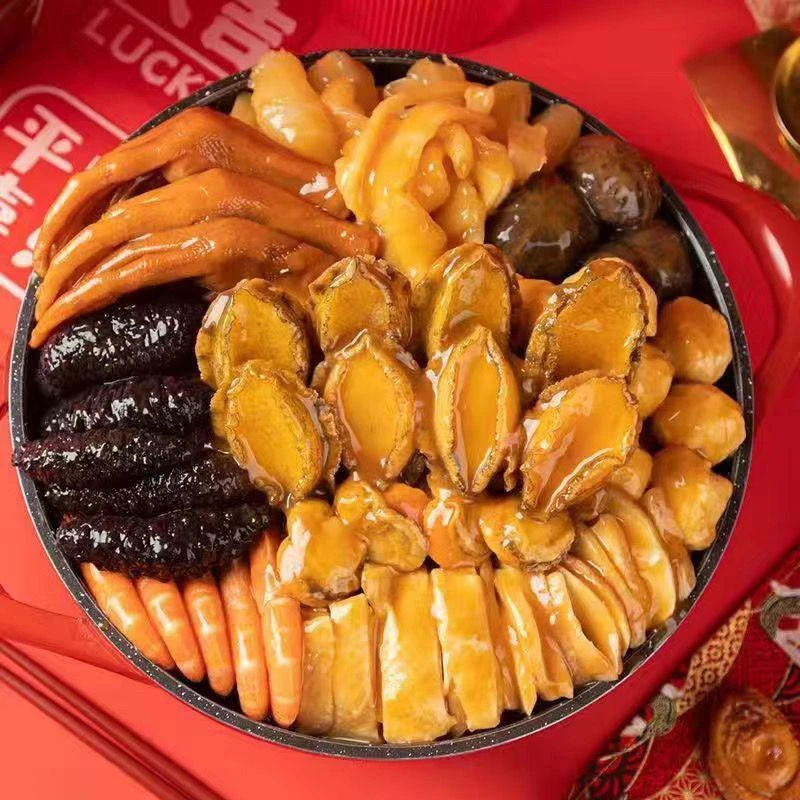 【 10参10鲍10虾顺丰】大盆菜佛跳墙加热即食海参金汤送礼