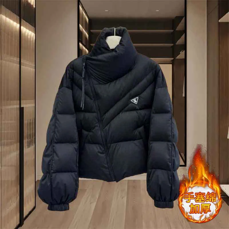 小个子上档次黑色棉服爆款2025冬季洋气显瘦面包服韩版休闲厚外套