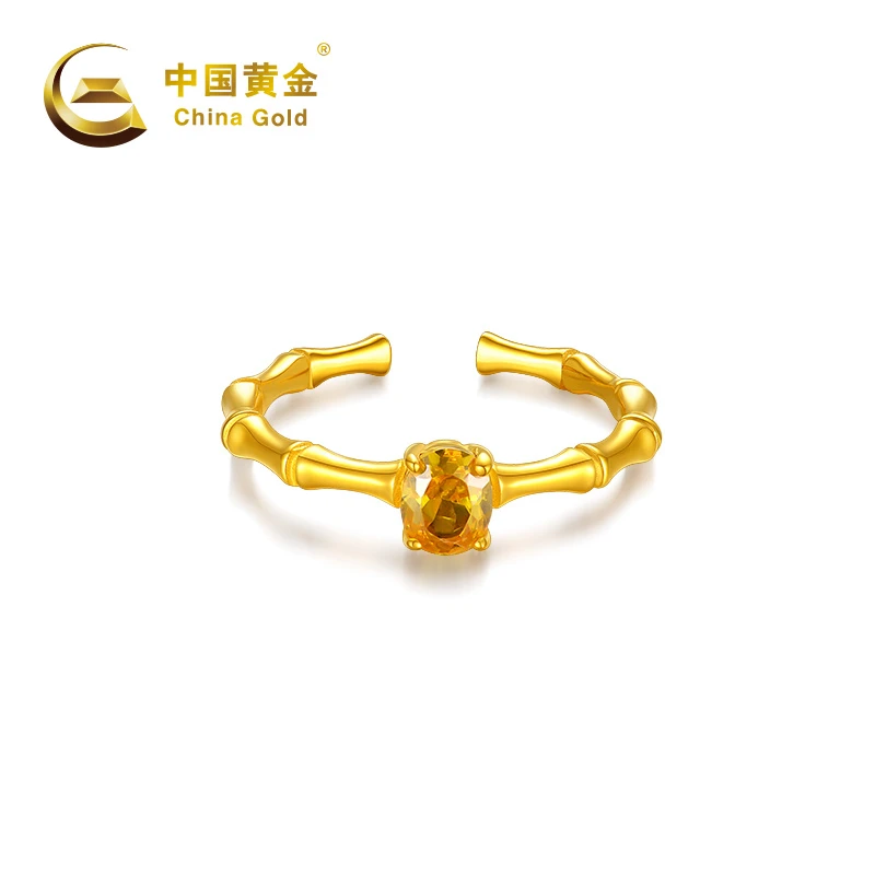925银合成锆石戒指 B20142#方糖竹节戒指节节高升