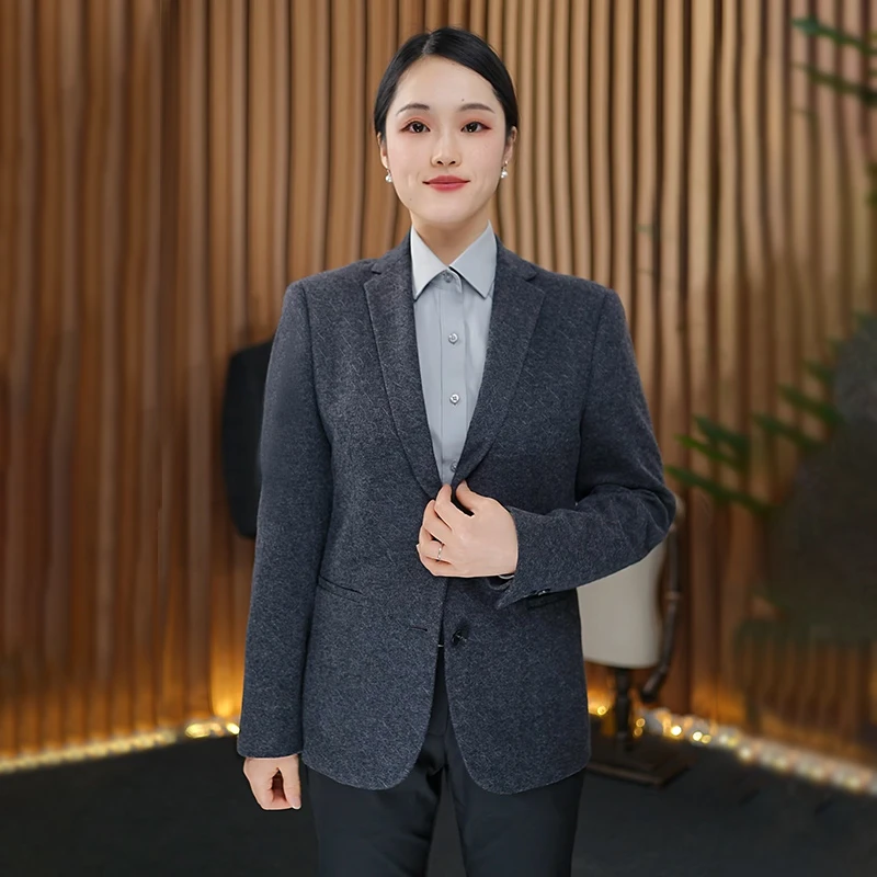 流星雨西服3326新款西装男士秋冬休闲商务外套灰色弹力羊毛上衣男