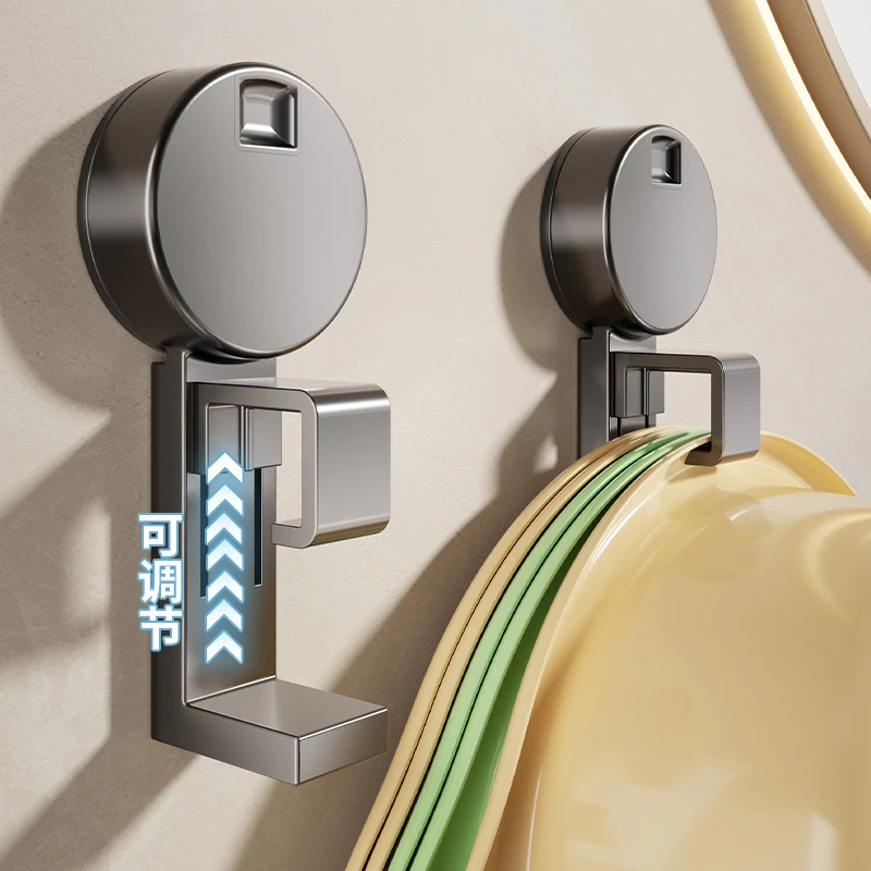 吸盘脸盆挂钩浴室盆子收纳架卫生间置物架厕所免打孔家用挂盆神器