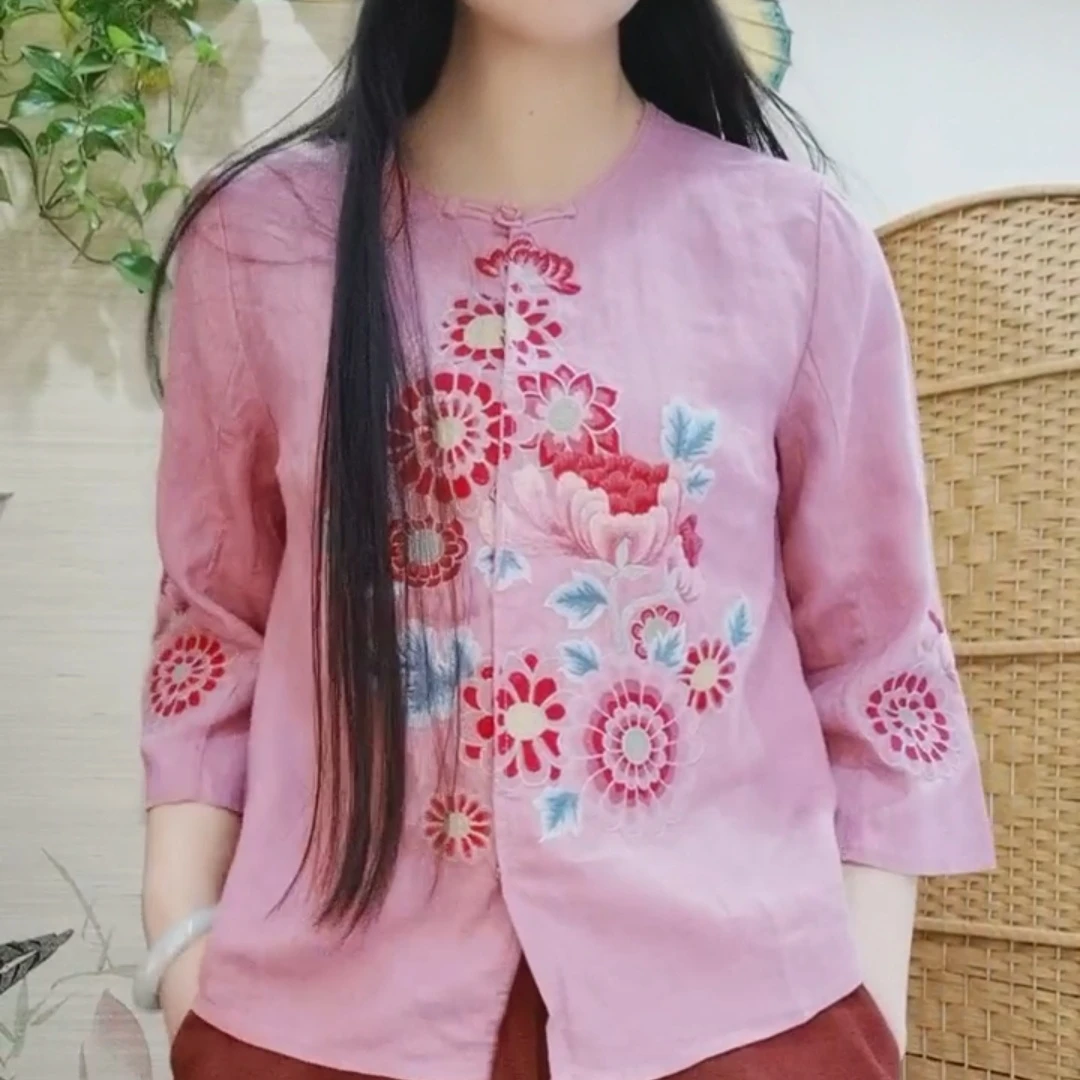 2806中式绣花开衫初见服饰