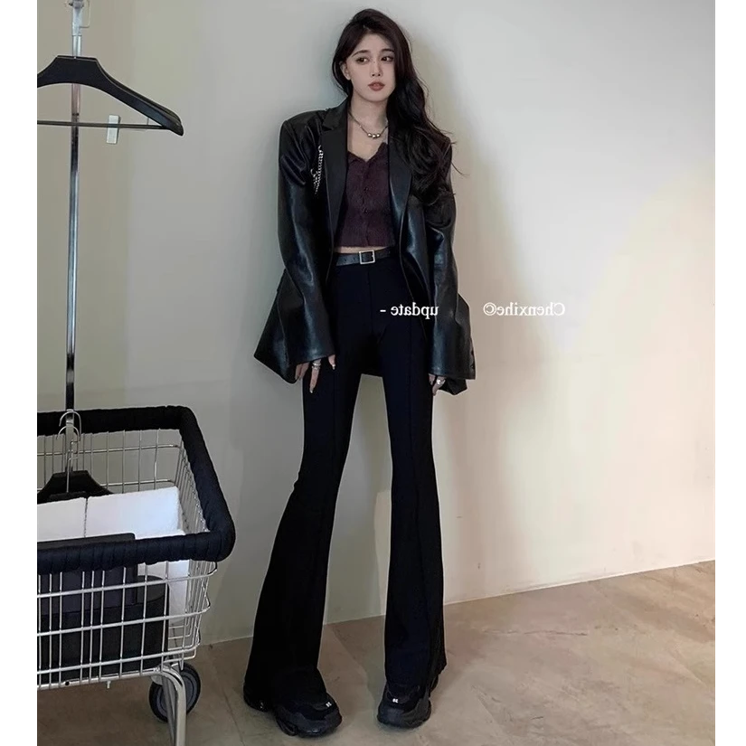 复古老钱风黑色PU皮皮衣女外套2025秋冬新款高级感皮衣气质西装潮