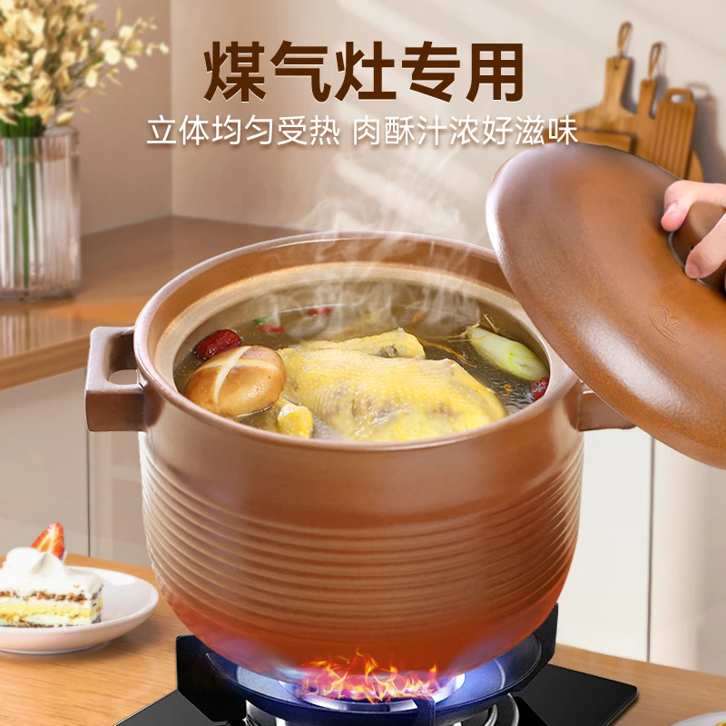 平定无釉砂锅炖锅家用砂锅煲燃气汤锅无涂层煲汤炖汤土砂锅