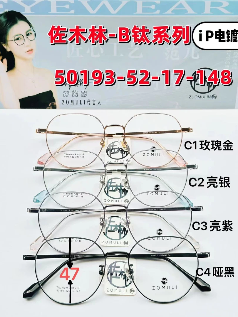 佐木林-B钛复古系列50193眼镜框素颜神器护目镜大镜架修脸形显瘦