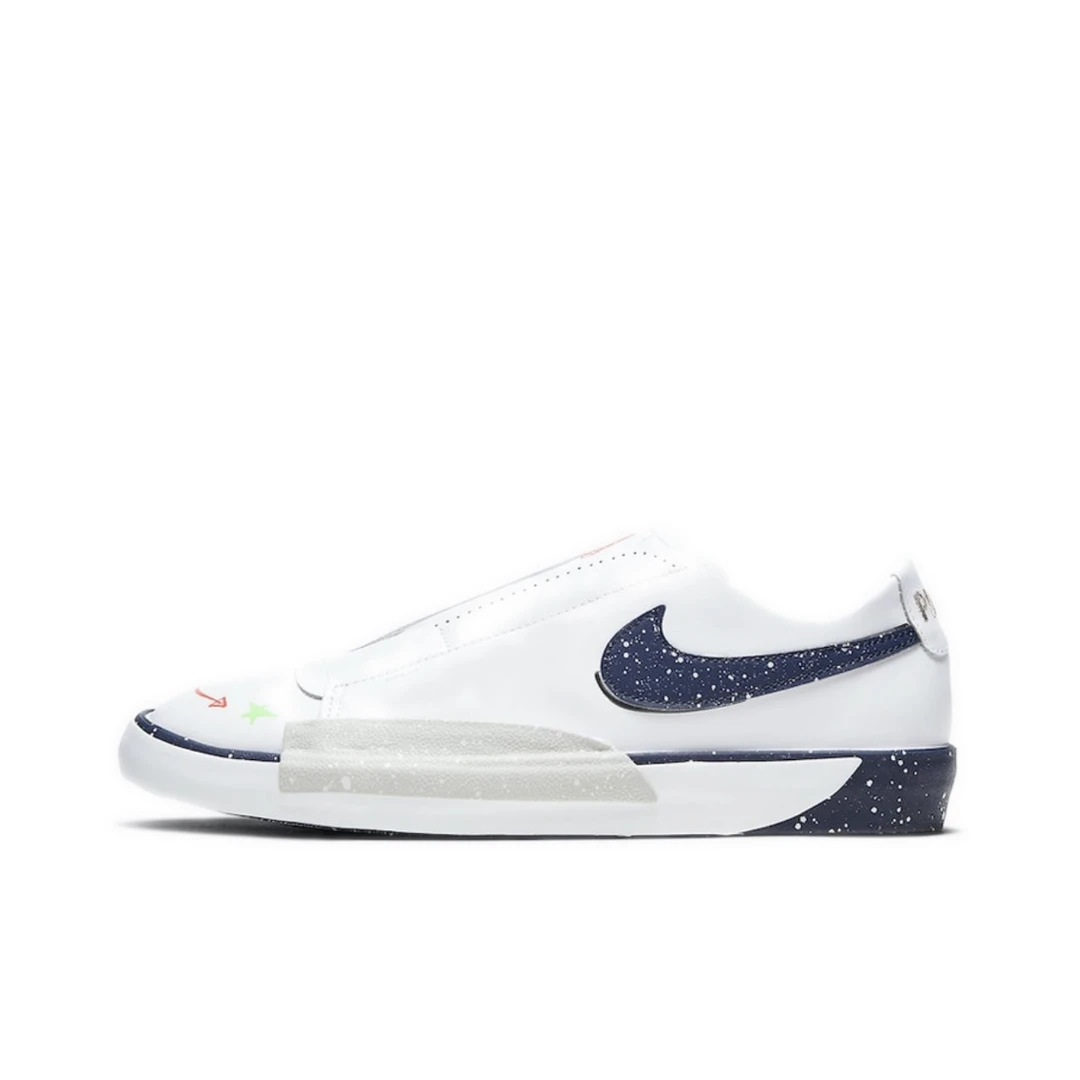 NIKE/耐克Blazer Slip Blue Void女鞋低帮百搭休闲板鞋CW2619-141