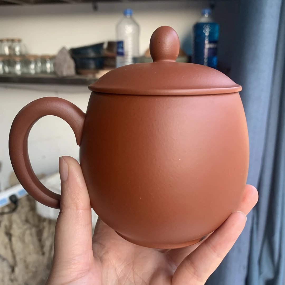 原矿红皮龙玉笠盖杯