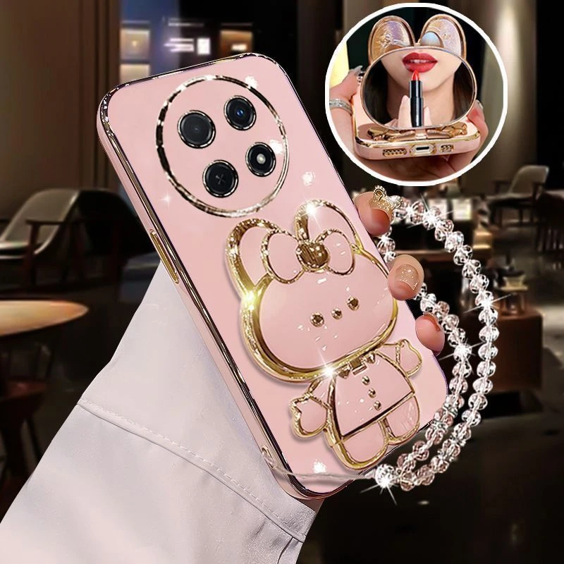 华为Hi畅享70Pro手机壳补妆镜子支架带手链BAL-AN20全包防摔软壳