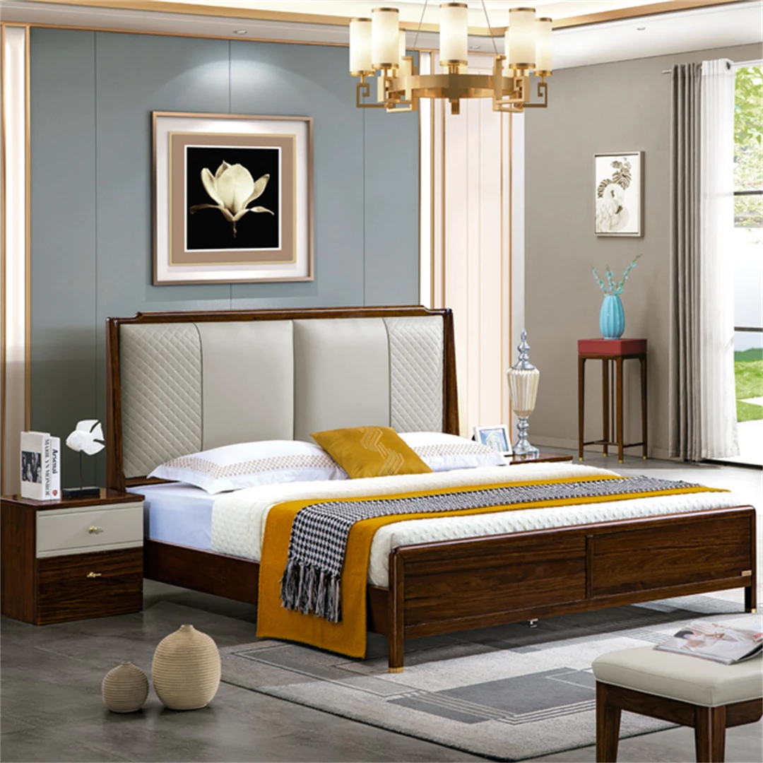 808#静音乌金实木床