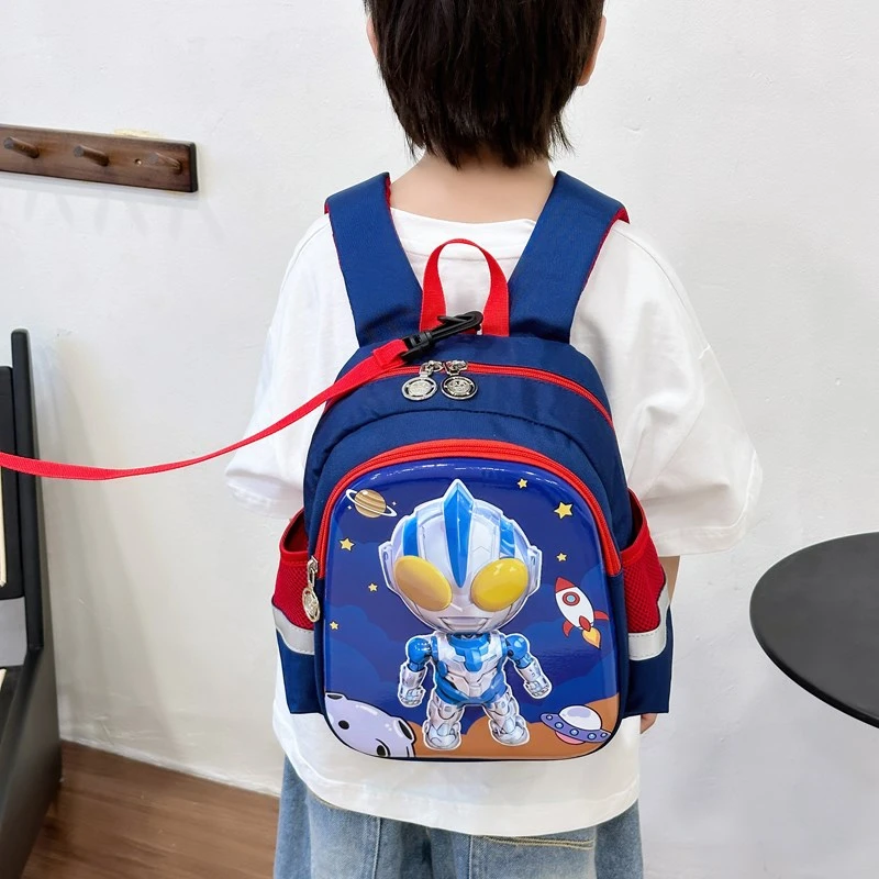 新款奥特曼防走丢儿童包男宝宝入园早教托班双肩包小班护脊背包轻