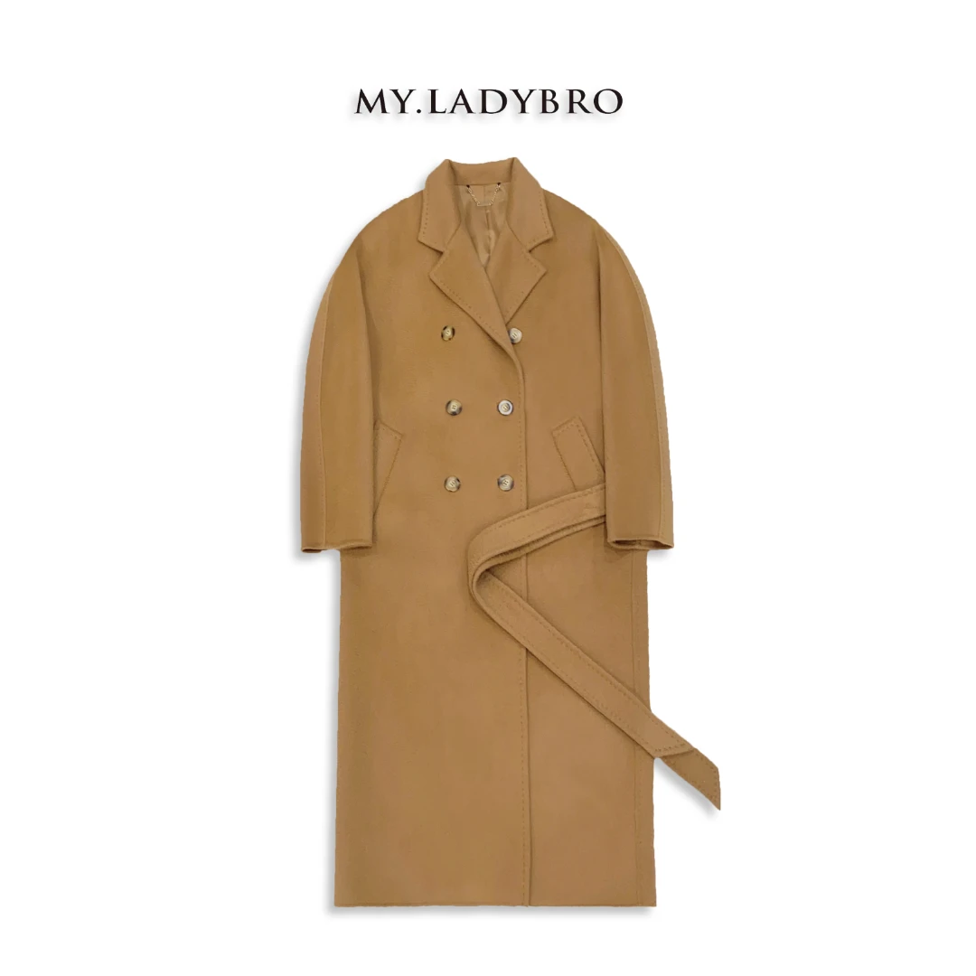 MY.LADYBRO《米兰剧场》双排扣设计师韩系气质双面羊毛大衣