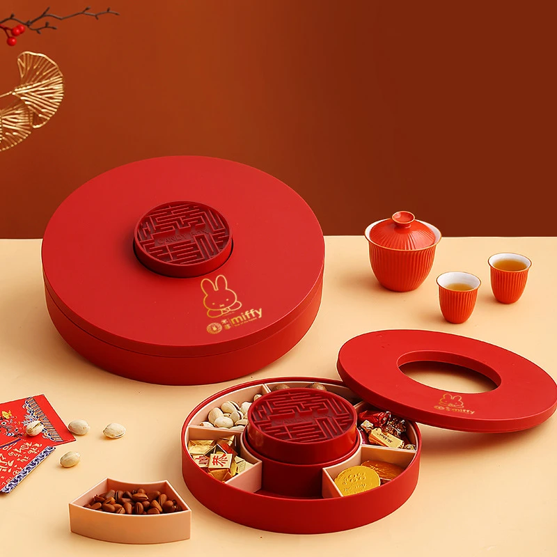 迷宫糖果盘家用新年糖果坚果干果盘喜庆婚宴糖果盒高品质收纳多用