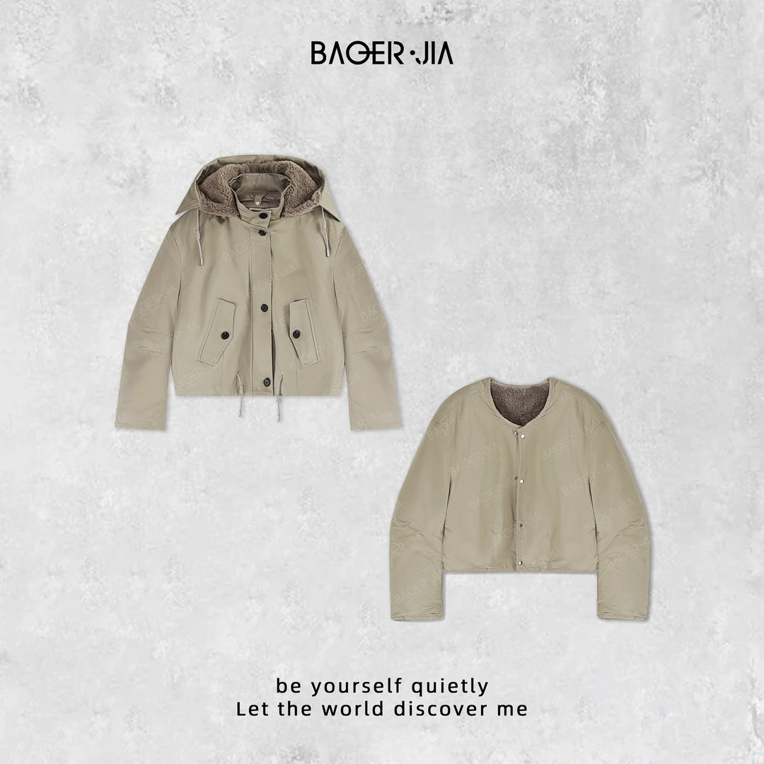 19-【魔术师】宝儿家含幂BA103524411冬季新款可拆卸内胆派克服外套