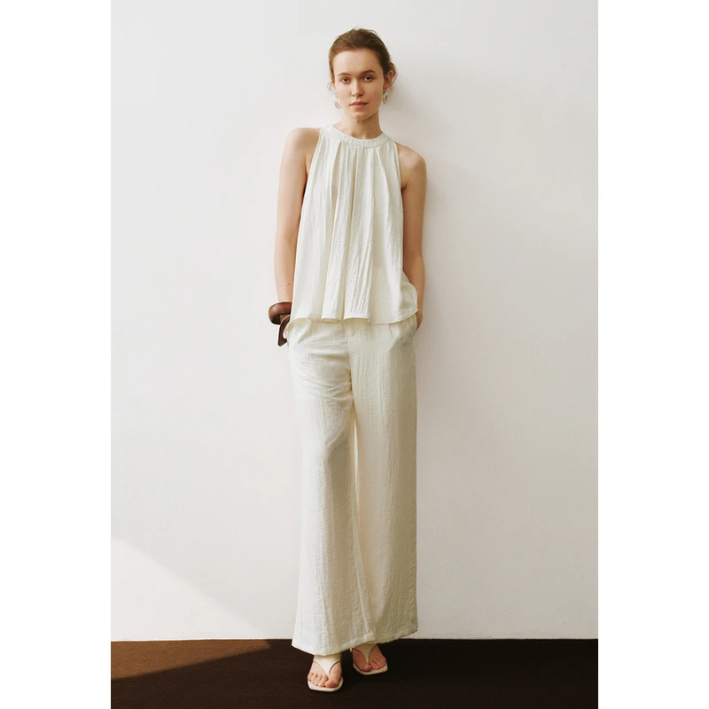 UR女气质松弛感宽松显瘦无袖罩衫衬衫UWM240016