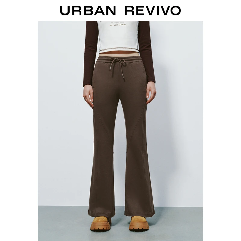 UR女装时髦休闲修身显瘦高腰喇叭裤UYL640011