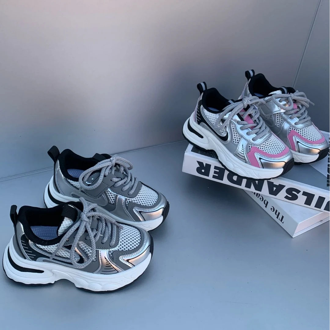 X01662儿童时尚百搭夏季透气潮鞋网面运动老爹鞋