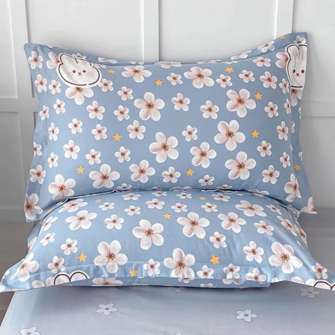 401-500纯棉枕套一对装48X74尺寸四季款家用全棉枕套学生宿舍新款