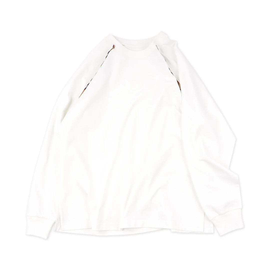 【格纹拼接长袖T恤】CXAL4A024