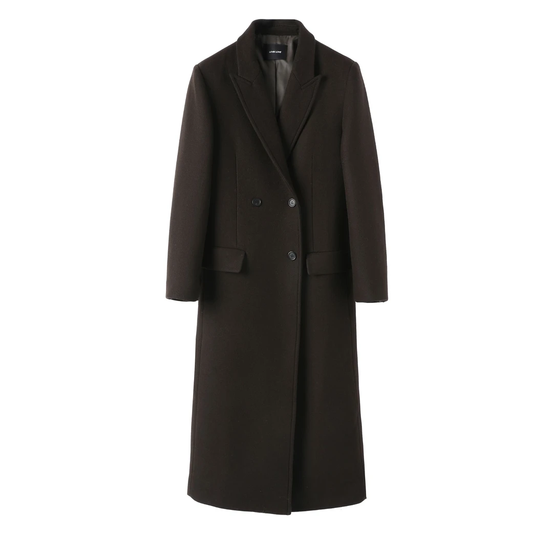 LEVIN LOVE 静奢都市收腰绵羊毛大衣A002JK2150