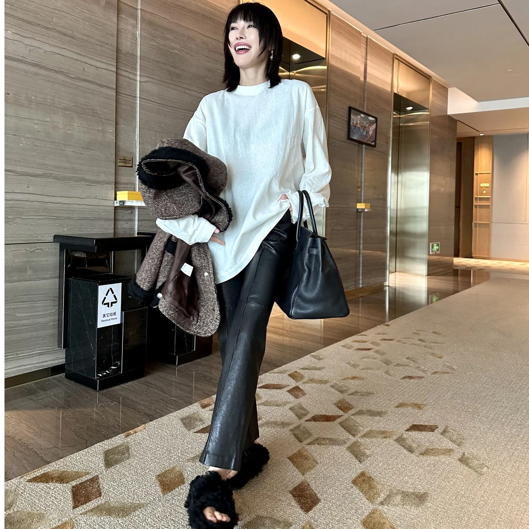 LEVIN LOVE休闲气质白色长袖T A002JKXY13