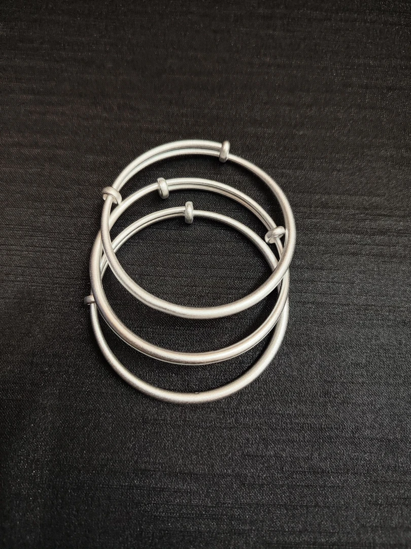 足银银制品 足银哑光手镯(多样性单个发货)