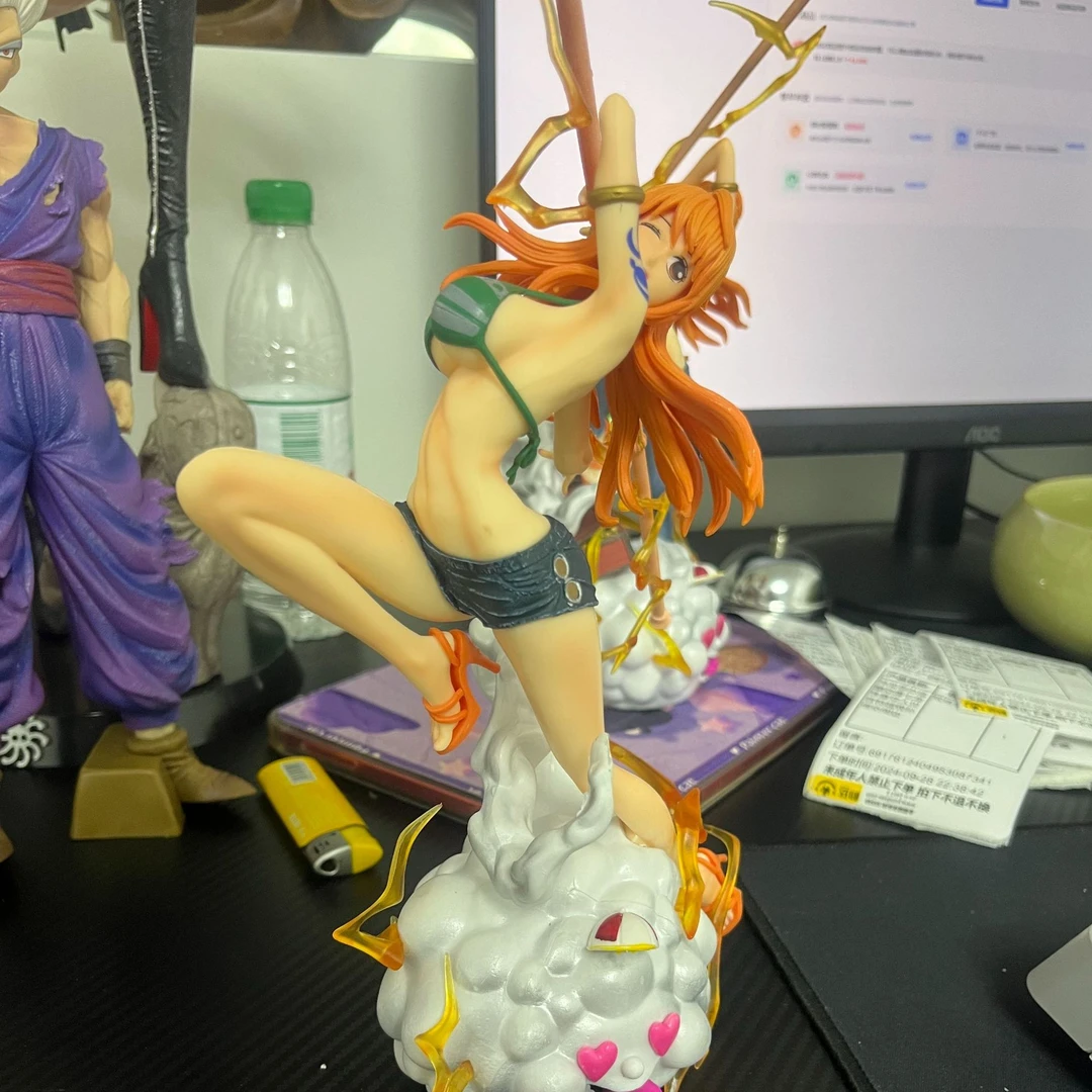 海贼王IU popmax共鸣 棒球棍娜美手办  GK 草帽模型摆件周边