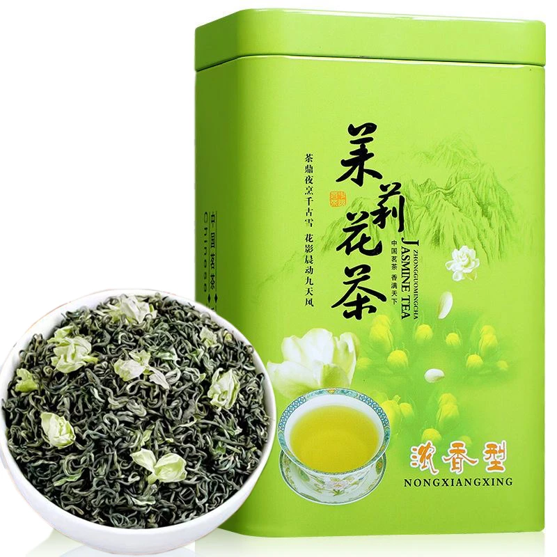 【茉莉飘雪】绿茶2025新茶正宗明前新鲜浓香型茶叶罐装经典甄选品质
